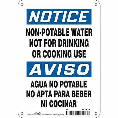CONDOR 470K01 Safety Sign 10 in x 7 in Polyethylene
