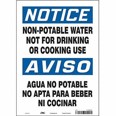 CONDOR 470K05 Safety Sign 14 inx10 in Vinyl