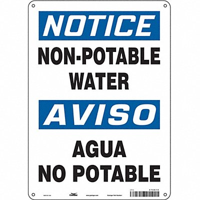 CONDOR 470K15 Safety Sign 14 in x 10 in Polyethylene