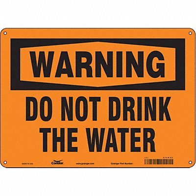 CONDOR 470K25 Safety Sign 10 in x 14 in Aluminum