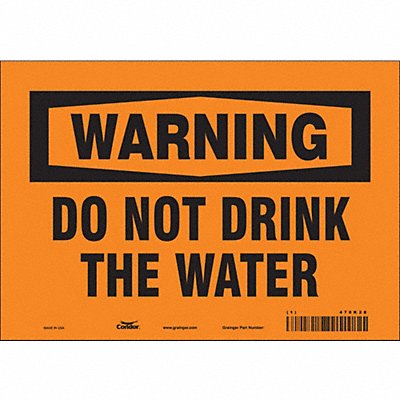 CONDOR 470K28 Safety Sign 7 in x 10 in Vinyl