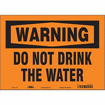 CONDOR 470K29 Safety Sign 10 in x 14 in Vinyl