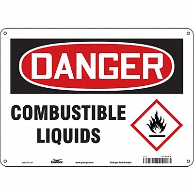 CONDOR 470K83 Safety Sign 10 in x 14 in Aluminum
