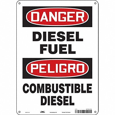 CONDOR 470L18 Safety Sign 14 in x 10 in Aluminum