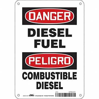 CONDOR 470L21 Safety Sign 10 inx7 in Polyethylene