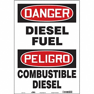 CONDOR 470L26 Safety Sign 20 inx14 in Vinyl