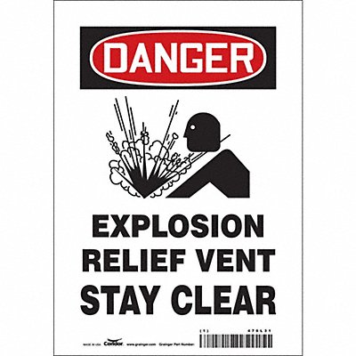 CONDOR 470L31 Safety Sign 10 in x 7 in Vinyl