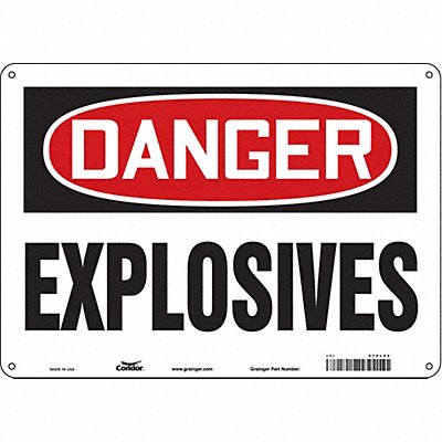 CONDOR 470L42 Safety Sign 10 inx14 in Polyethylene