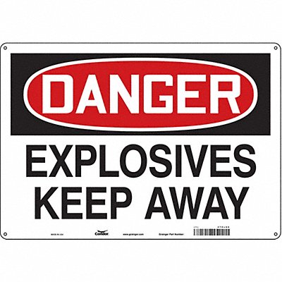 CONDOR 470L66 Safety Sign 14 inx20 in Polyethylene