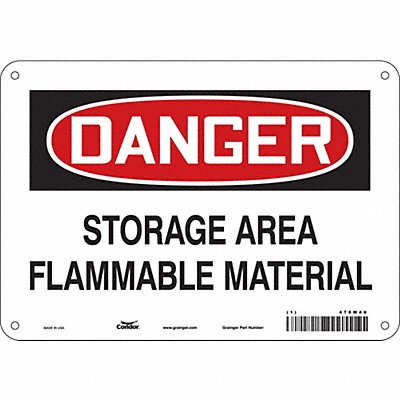 CONDOR 470M40 Safety Sign 7 inx10 in Polyethylene