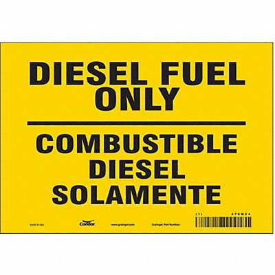 CONDOR 470M54 Safety Sign 7 inx10 in Vinyl