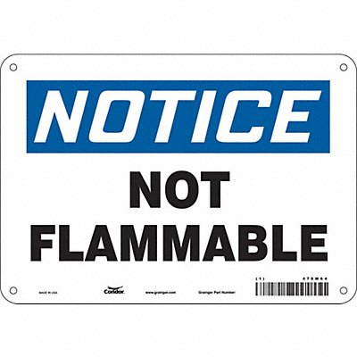 CONDOR 470M64 Safety Sign 7 in x 10 in Polyethylene