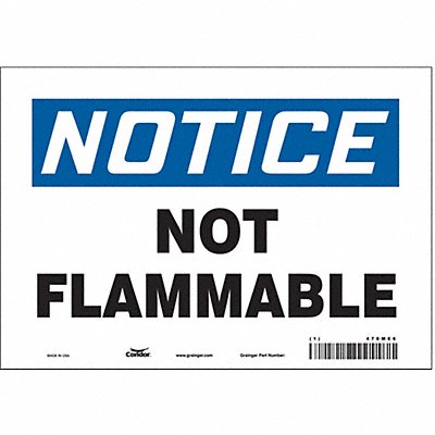 CONDOR 470M66 Safety Sign 7 in x 10 in Vinyl