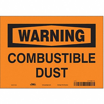 CONDOR 470M72 Safety Sign 7 in x 10 in Vinyl