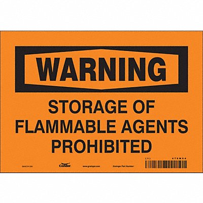 CONDOR 470M84 Safety Sign 7 in x 10 in Vinyl