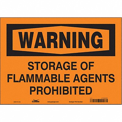 CONDOR 470M85 Safety Sign 10 in x 14 in Vinyl