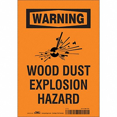 CONDOR 470M90 Safety Sign 10 inx7 in Vinyl