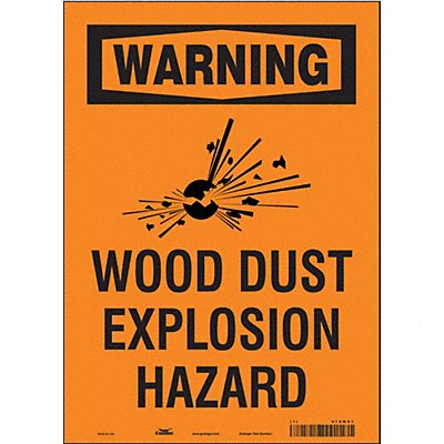 CONDOR 470M91 Safety Sign 14 in x 10 in Vinyl