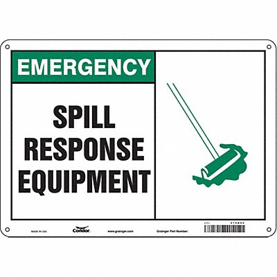 CONDOR 470N09 Safety Sign 10 in x 14 in Aluminum