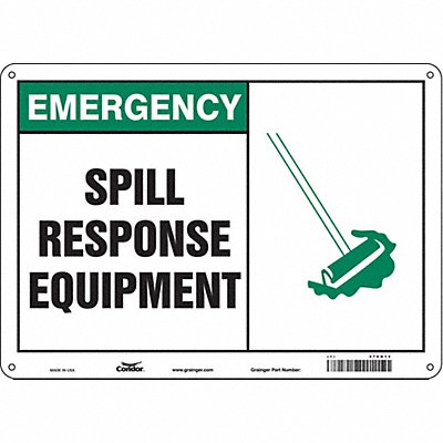 CONDOR 470N13 Safety Sign 10 in x 14 in Polyethylene