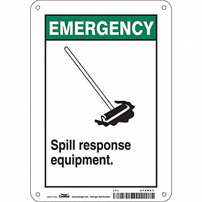 CONDOR 470N23 Safety Sign 10 in x 7 in Aluminum