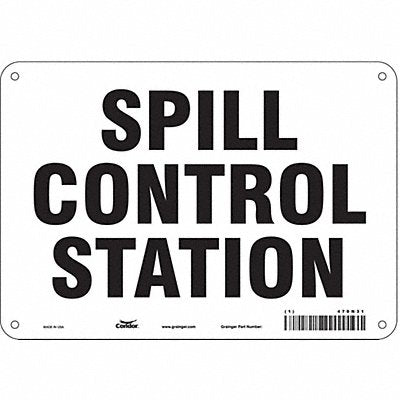 CONDOR 470N31 Safety Sign 7 in x 10 in Polyethylene