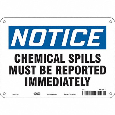 CONDOR 470N48 Safety Sign 7 in x 10 in Aluminum