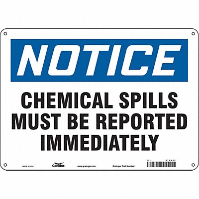 CONDOR 470N49 Safety Sign 10 in x 14 in Aluminum