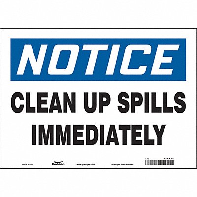 CONDOR 470N59 Safety Sign 10 in x 14 in Vinyl