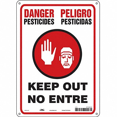 CONDOR 470N86 J8483 Safety Sign 14 in x 10 in Vinyl