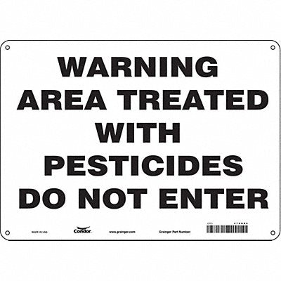 CONDOR 470N89 Safety Sign 10 inx14 in Aluminum