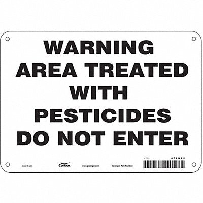 CONDOR 470N92 Safety Sign 7 in x 10 in Vinyl