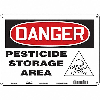 CONDOR 470P03 Safety Sign 10 inx14 in Aluminum