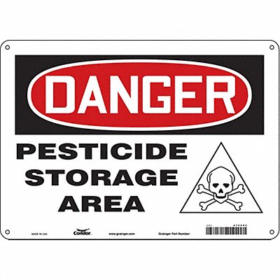 CONDOR 470P05 Safety Sign 10 inx14 in Polyethylene