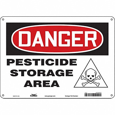 CONDOR 470P07 Safety Sign 10 in x 14 in Vinyl