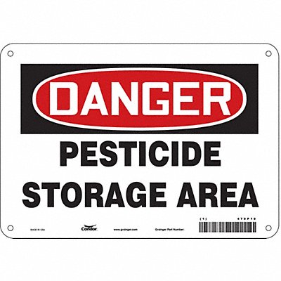 CONDOR 470P10 Safety Sign 7 inx10 in Polyethylene