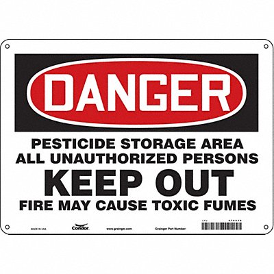 CONDOR 470P16 Safety Sign 10 inx14 in Aluminum