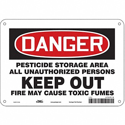 CONDOR 470P19 Safety Sign 7 inx10 in Vinyl