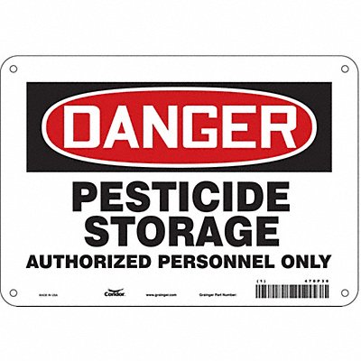 CONDOR 470P30 Safety Sign 7 inx10 in Polyethylene