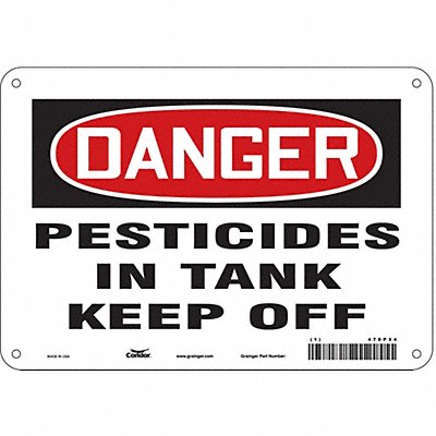 CONDOR 470P34 Safety Sign 7 in x 10 in Aluminum