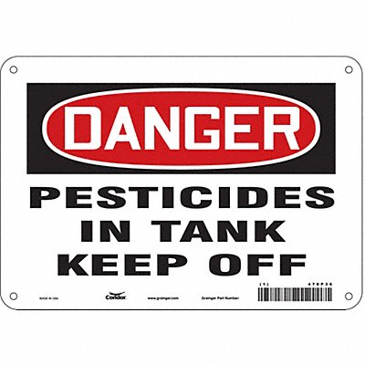 CONDOR 470P36 Safety Sign 7 inx10 in Polyethylene