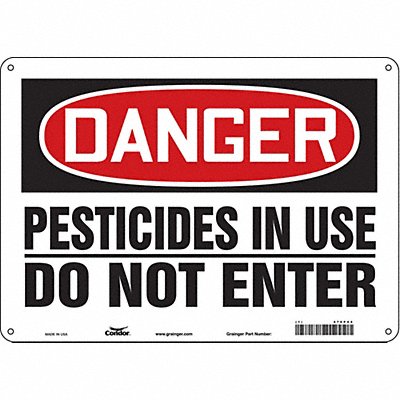 CONDOR 470P44 Safety Sign 10 inx14 in Polyethylene