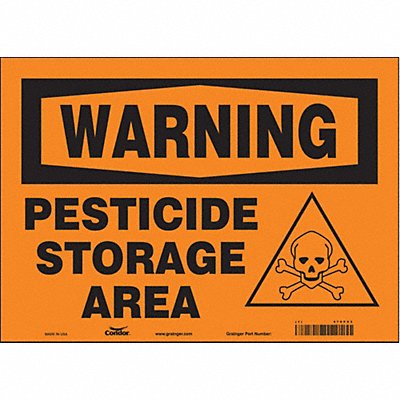 CONDOR 470P53 Safety Sign 10 inx14 in Vinyl