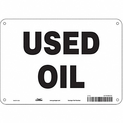 CONDOR 470R03 J7036 Safety Sign 7 in x 10 in Aluminum