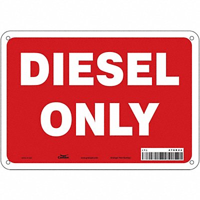 CONDOR 470R24 J8155 Safety Sign 7 in H x 10 in W Aluminum