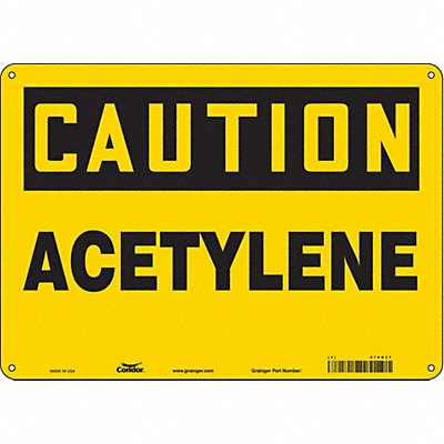 CONDOR 470R37 Safety Sign 10 in x 14 in Aluminum