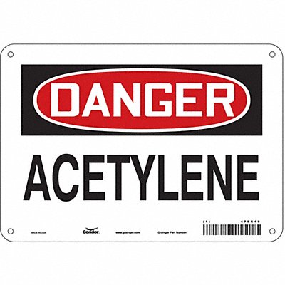 CONDOR 470R49 Safety Sign 7 in x 10 in Aluminum