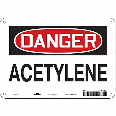 CONDOR 470R53 Safety Sign 7 inx10 in Polyethylene