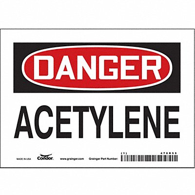 CONDOR 470R55 Safety Sign 5 in x 7 in Vinyl