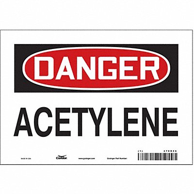 CONDOR 470R56 Safety Sign 7 in x 10 in Vinyl